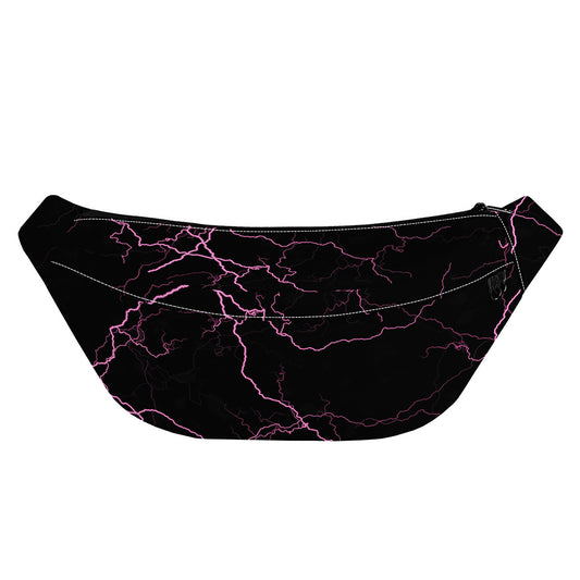 Purple Lightning Print Fanny Pack