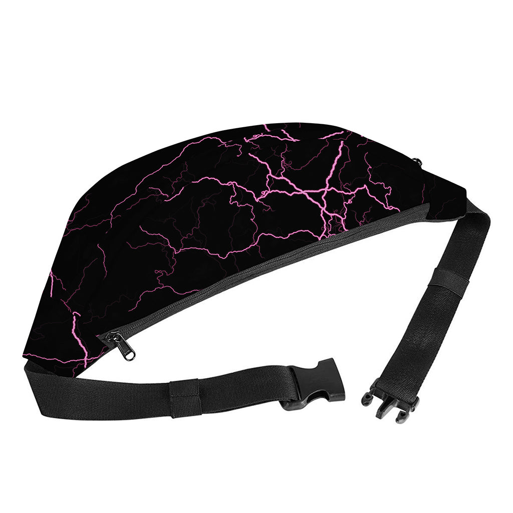 Purple Lightning Print Fanny Pack
