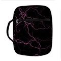 Purple Lightning Print Front Pocket Bible Bag