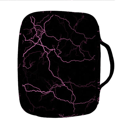 Purple Lightning Print Front Pocket Bible Bag