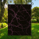 Purple Lightning Print Garden Flag