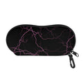 Purple Lightning Print Glasses Case