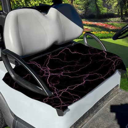 Purple Lightning Print Golf Cart Seat Cover