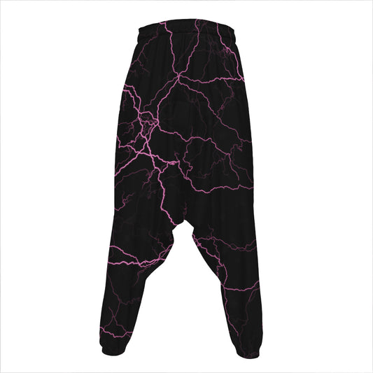 Purple Lightning Print Hammer Pants