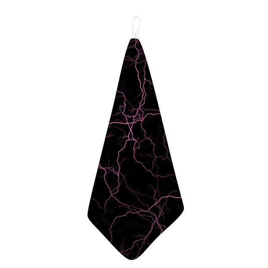 Purple Lightning Print Hand Towel