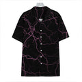 Purple Lightning Print Hawaiian Shirt