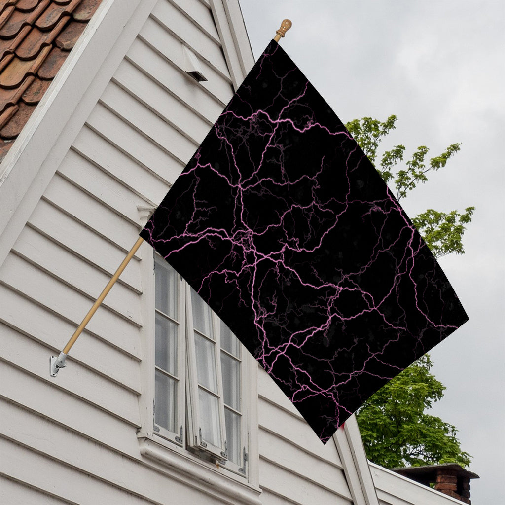 Purple Lightning Print House Flag