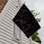 Purple Lightning Print House Flag