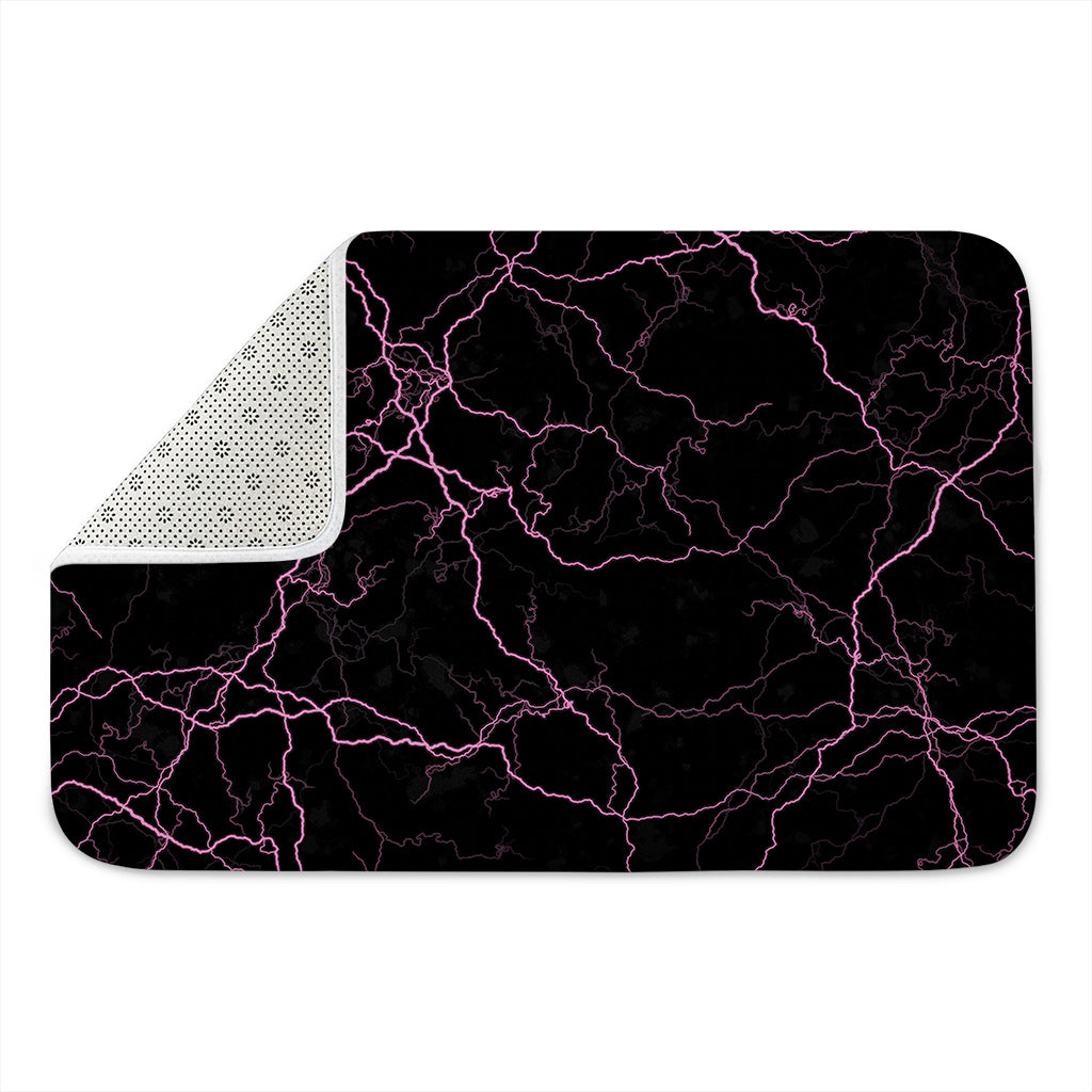 Purple Lightning Print Indoor Door Mat