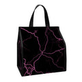 Purple Lightning Print Insulated Lunch Tote