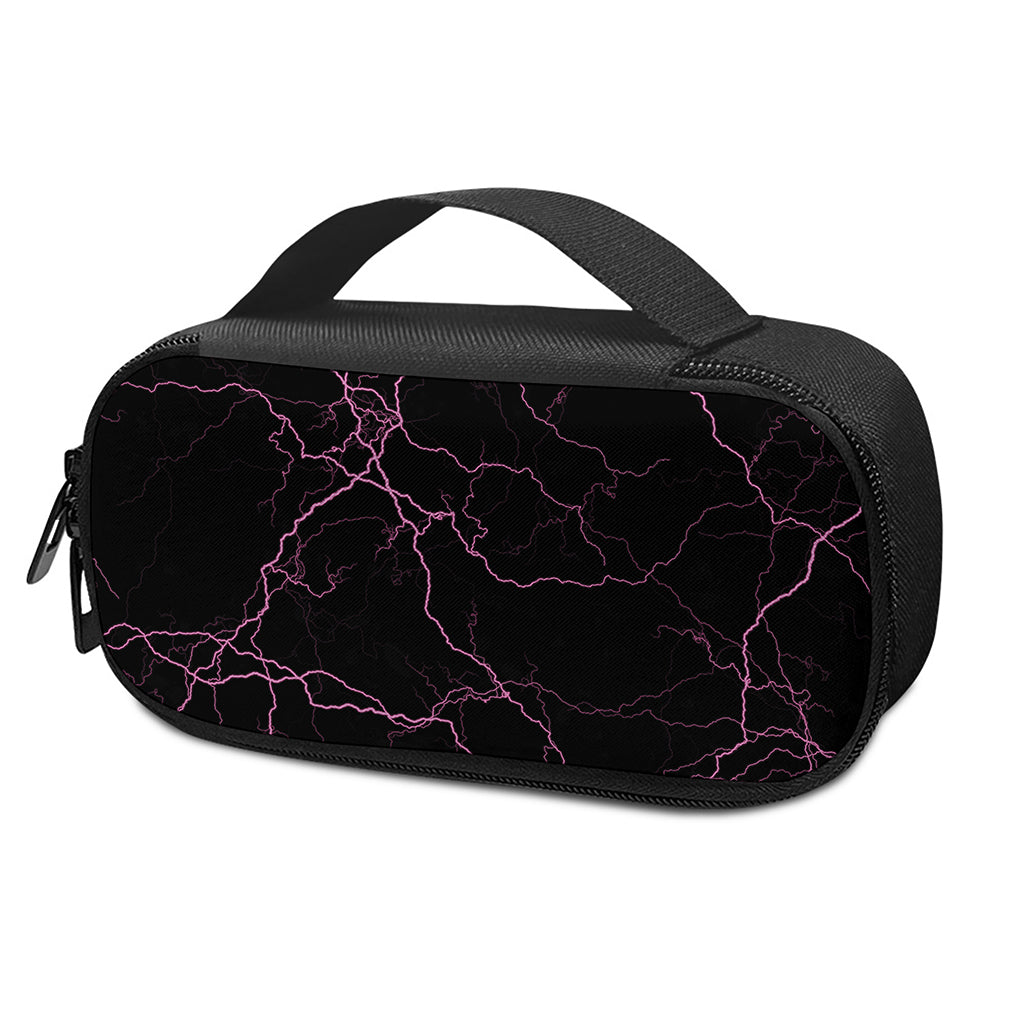Purple Lightning Print Insulin Cooler Travel Case
