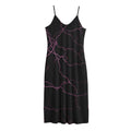 Purple Lightning Print Jersey Midi Cami Dress