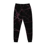 Purple Lightning Print Jogger Pants