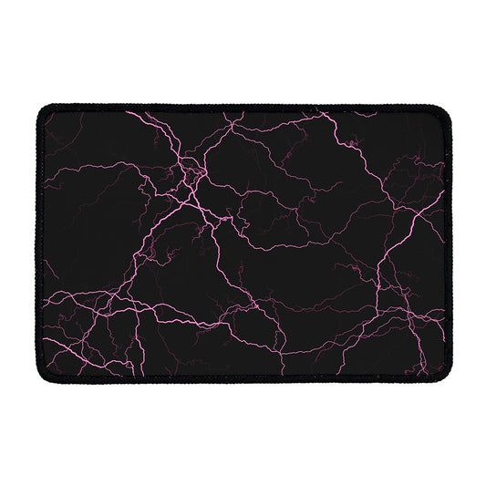 Purple Lightning Print Kitchen Mat