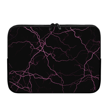 Purple Lightning Print Laptop Sleeve