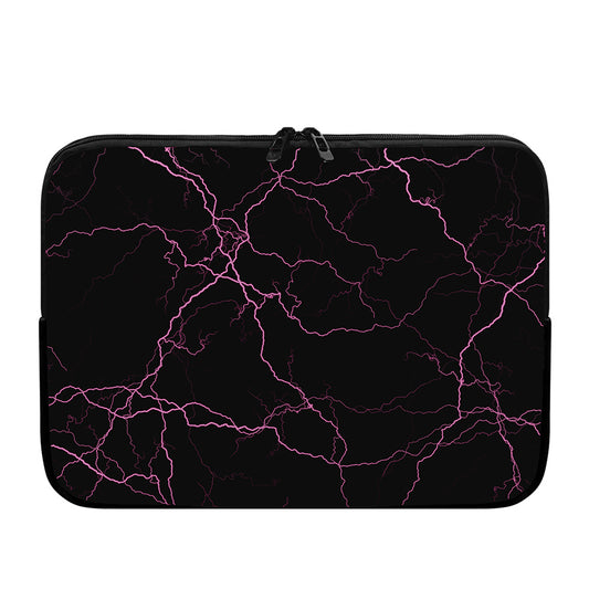 Purple Lightning Print Laptop Sleeve