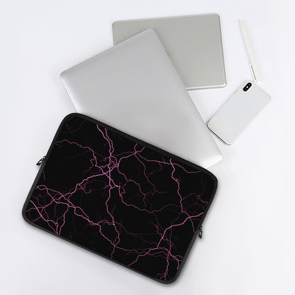Purple Lightning Print Laptop Sleeve