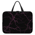 Purple Lightning Print Laptop Sleeve With Handle