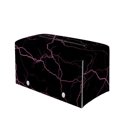 Purple Lightning Print Leather Tissue Box Cover