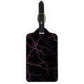 Purple Lightning Print Luggage Tag