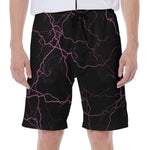 Purple Lightning Print Men's Beach Shorts