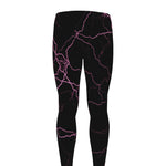 Purple Lightning Print Men's leggings