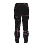 Purple Lightning Print Men's leggings