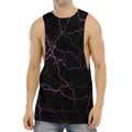 Purple Lightning Print Men's Muscle Tank Top