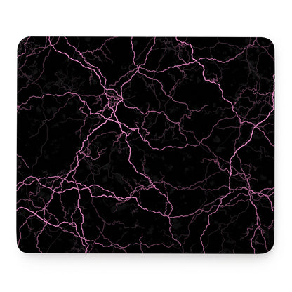 Purple Lightning Print Mouse Pad