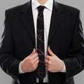 Purple Lightning Print Necktie