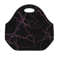 Purple Lightning Print Neoprene Lunch Bag