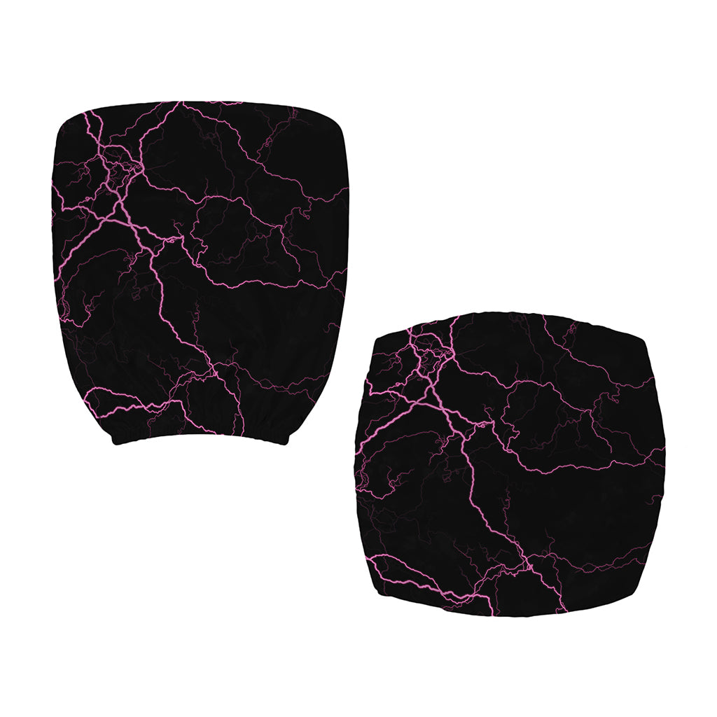Purple Lightning Print Office Chair Cover