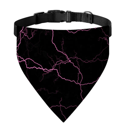 Purple Lightning Print Over The Collar Dog Bandana