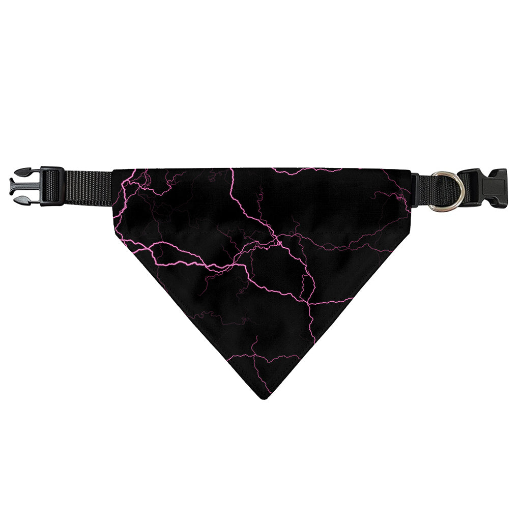 Purple Lightning Print Over The Collar Dog Bandana