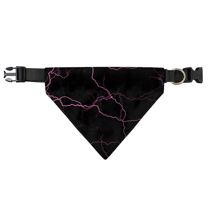 Purple Lightning Print Over The Collar Dog Bandana