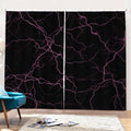 Purple Lightning Print Pencil Pleat Curtains
