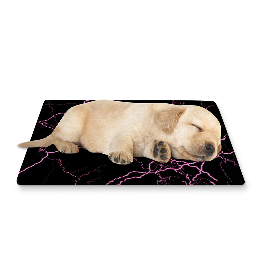Purple Lightning Print Pet Cooling Mat Cover