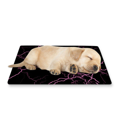 Purple Lightning Print Pet Cooling Mat Cover