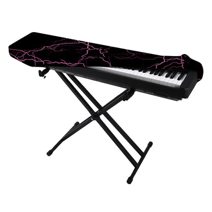 Purple Lightning Print Piano Keyboard Cover