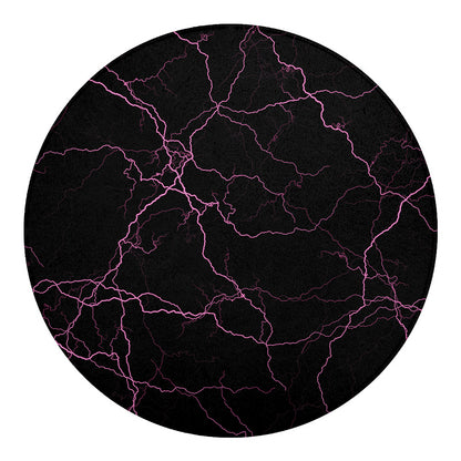 Purple Lightning Print Round Blanket
