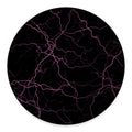 Purple Lightning Print Round Floor Mat