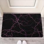 Purple Lightning Print Rubber Doormat