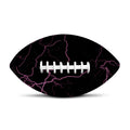 Purple Lightning Print Rugby Ball