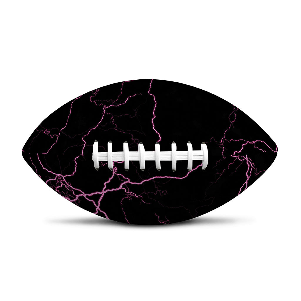 Purple Lightning Print Rugby Ball