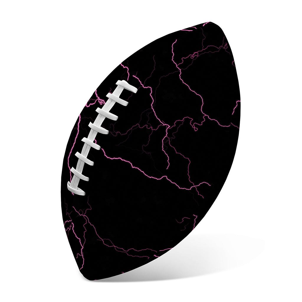 Purple Lightning Print Rugby Ball