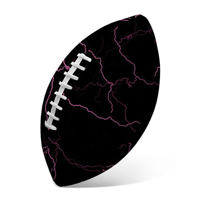 Purple Lightning Print Rugby Ball