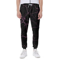 Purple Lightning Print Joggers