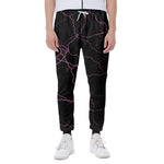Purple Lightning Print Scuba Joggers