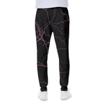 Purple Lightning Print Scuba Joggers