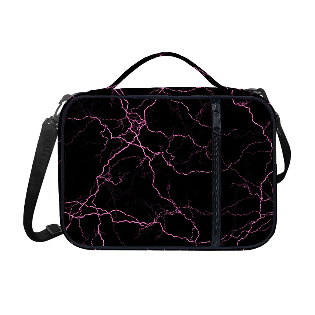 Purple Lightning Print Shoulder Strap Bible Bag